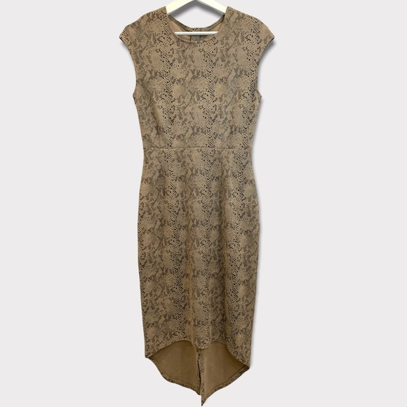 LEVEL 99 | Snake Print Micro Suede Dress Size S - Picture 1 of 14